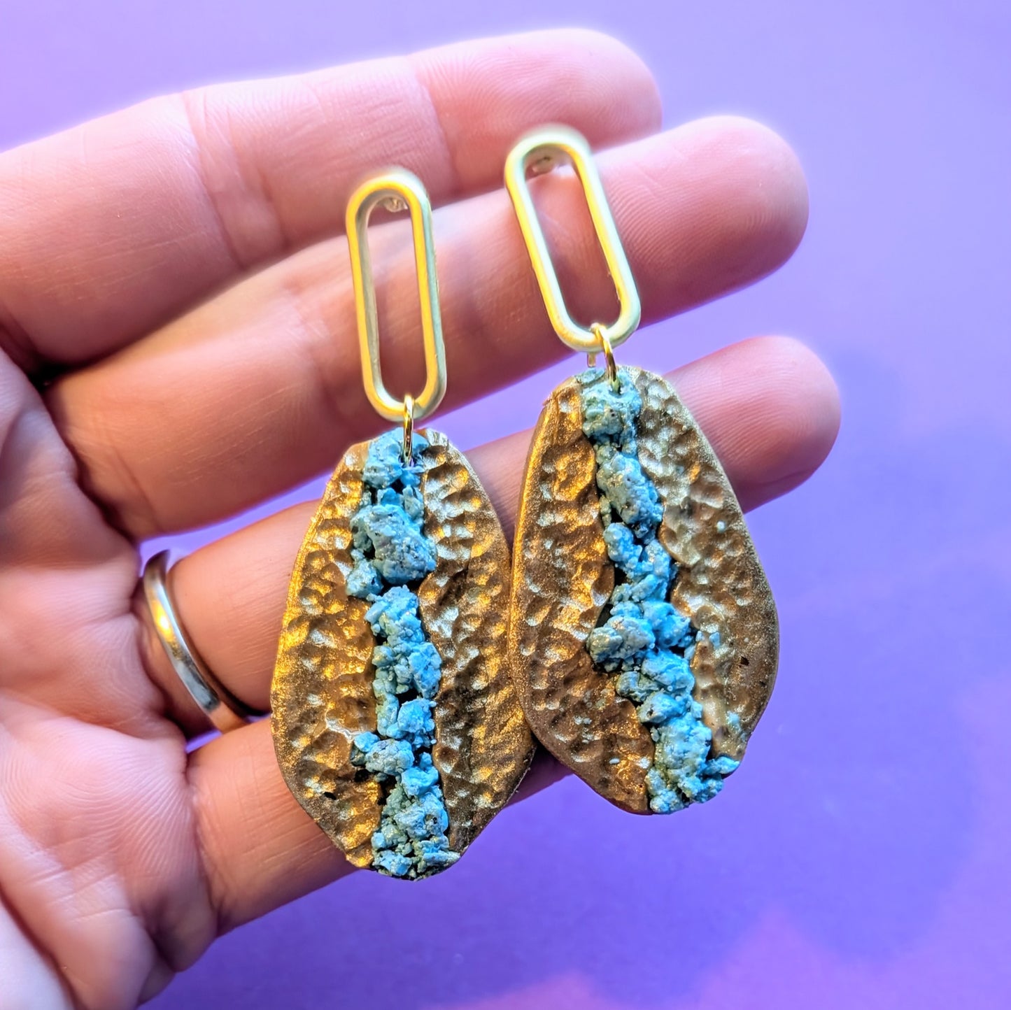 Hammered Gold Earrings