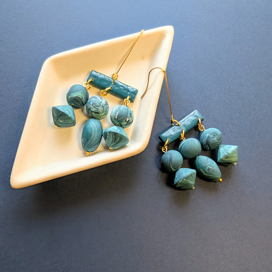 Teal Beaded Dangles