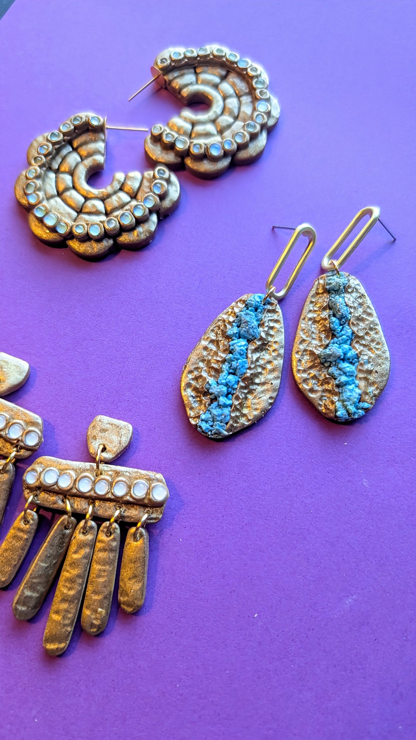 Hammered Gold Earrings
