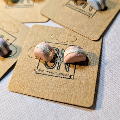 Macaron Glitter Studs