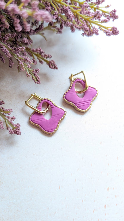 2-in-1! Huggie hoops(can be worn separately) or with interchangeable dangles